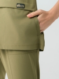 Khaki Zero Medizinischer Scrubs Set für Ärzte und Pflege Bester Lycra-Stoff