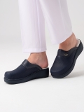 Navy Blue Women's Doctor Nurse Medical Plus Prestige Patterned Clogs