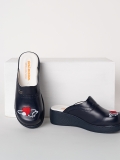 Navy Blue Women's Doctor Nurse Medical VivaNakış Embroidered Clogs