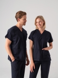 Navy Blue Dr. Greys Doctor Nurse Medical Scrubs Set Best Lycra Fabric