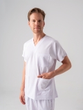 White Dr. Greys Doctor Nurse Medical Scrubs Set Best Lycra Fabric