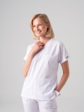White Dr. Greys Doctor Nurse Medical Scrubs Set Best Lycra Fabric
