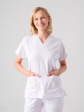White Dr. Greys Doctor Nurse Medical Scrubs Set Best Lycra Fabric