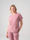 Dusty Rose Dr. Greys Doctor Nurse Medical Scrubs Set Best Lycra Fabric