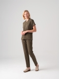 Khaki Dr. Greys Doctor Nurse Medical Scrubs Set Best Lycra Fabric