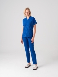 Royal Blue Dr. Greys Doctor Nurse Medical Scrubs Set Best Lycra Fabric