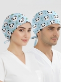 Tatlı Panda Desenli Bone (Cotton Likra Kumaş)