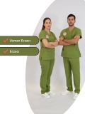 Eczacı Forması Scrubs Likralı Takım Sağlık Bakanlığı Uyumlu-Grasshopper