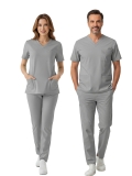 Медицинский костюм Neutral Gray Dr. Greys из люксовой стрейч-ткани