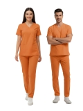 Orange Ochre Dr. Greys Медицинский костюм Scrubs – Люксовая стрейч-ткань