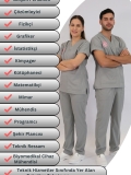 Teknik Hizmetler Forması Scrubs Likralı Takım Sağlık Bakanlığı Uyumlu-Neutral Gray