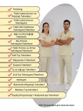 Teknisyen-Tekniker -Tıbbi Sekreter Forması Scrubs Likralı Takım Sağlık Bakanlığı Uyumlu-Moth