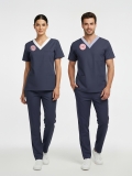 Head Nurse Scrubs – Stretch Set | Turkey Ministry of Health – 2025 Standard – Patriot Blue