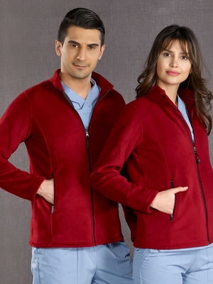 Bordo Hastane Polar Ceket