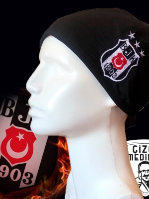 Beşiktaş -Siyah Nakışlı Klasik Boneler