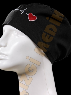 Kalp Ritimli Siyah Nakışlı Klasik Boneler