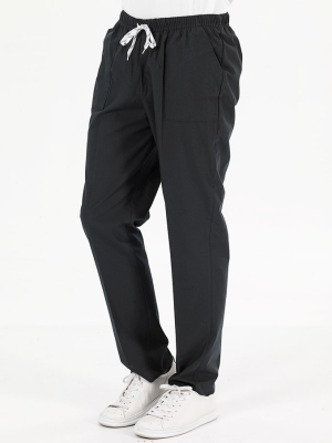 Siyah Dr. Greys Doktor Hemşire Pantolonu (Tek Alt) Terikoton Kumaş