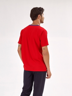 Kırmızı Silva Lüks Likralı Tek Üst