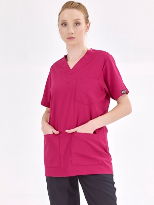 Vişne Silva Lüks Likralı Tek Üst