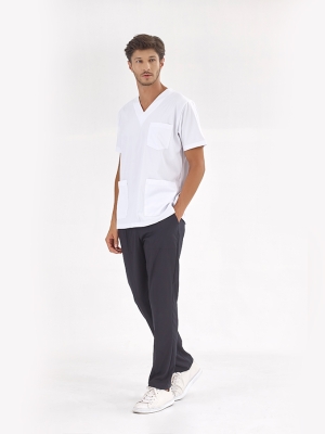 Üst Beyaz Alt Lacivert Silva Lüks Likra Takım