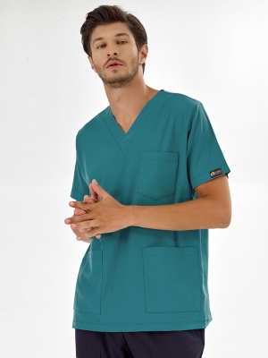 Açık Petrol Yeşili Silva Lüks Likralı Tek Üst