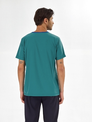 Açık Petrol Yeşili Silva Lüks Likralı Tek Üst