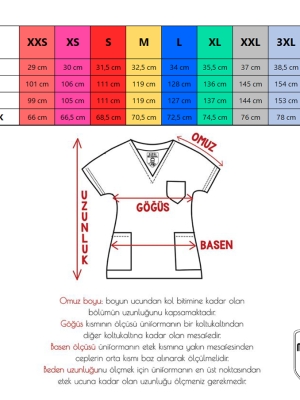 Saks Mavisi Dr. Greys Doktor Hemşire Medikal Scrubs Takım Terikoton Kumaş