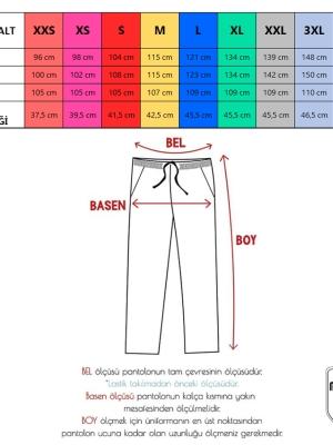 Mürdüm Klasik Doktor Hemşire Medikal Scrubs Takım Terikoton Kumaş