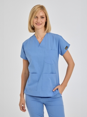 Parliament Blue Dr. Greys Doctor Nurse Medical Scrubs Set Poly‑cotton blend fabric