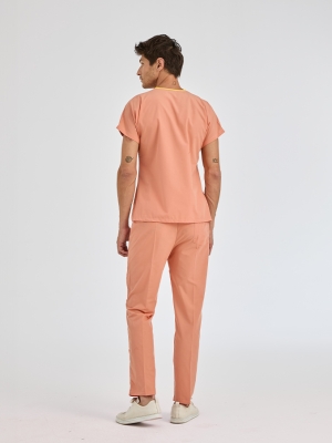 Somon Dr. Greys Doktor Hemşire Medikal Scrubs Takım Terikoton Kumaş