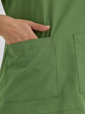 Fıstık Yeşili Dr. Greys Doktor Hemşire Medikal Scrubs Takım Terikoton Kumaş