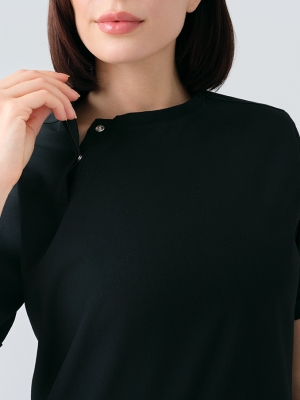 Black Zero Doctor Nurse Medical Scrubs Set Best Lycra Fabric