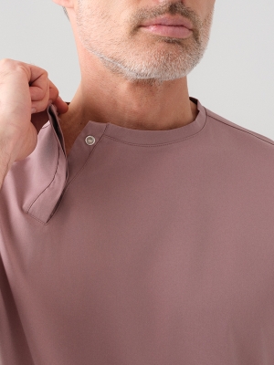 Dusty Rose Zero Doctor Nurse Medical Scrubs Set Best Lycra Fabric