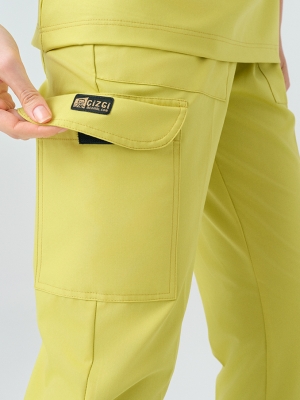 Neon Green Zero Doctor Nurse Medical Scrubs Set Best Lycra Fabric