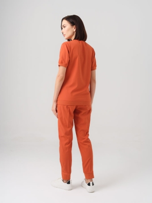 Tile Red Star Doctor Nurse Medical Scrubs Set Best Lycra Fabric