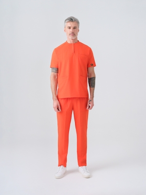 Bitter Orange Cool Doctor Nurse Medical Scrubs Set Best Lycra Fabric