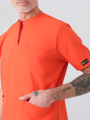 Bitter Orange Cool Doctor Nurse Medical Scrubs Set Best Lycra Fabric