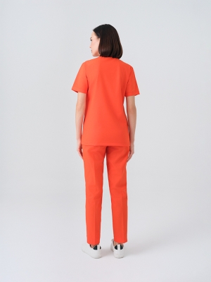 Bitter Orange Cool Doctor Nurse Medical Scrubs Set Best Lycra Fabric