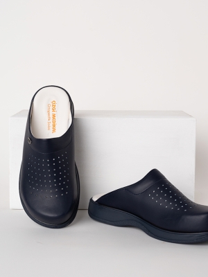 Lacivert Erkek Doktor Hemşire Medikal Prestij Cool Sabo Terlik