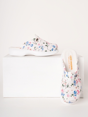 Flowering Women's Doctor Nurse Medical Classic Perforated Clogs