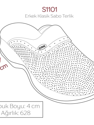 Siyah Erkek Doktor Hemşire Medikal Klasik Delikli Sabo Terlik