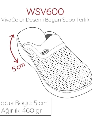 Çiçekli Kadın Doktor Hemşire Medikal VivaColor Sabo Terlik