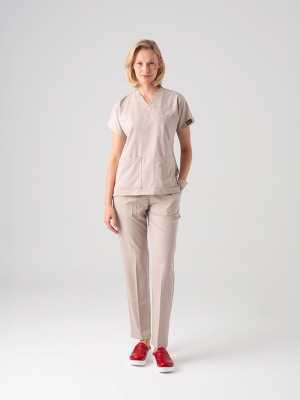 Kırmızı Kadın Doktor Hemşire Medikal Gold Fit Hakiki Deri Sabo Terlik