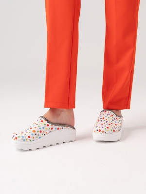 Polka-dot Women's Doctor Nurse Medical Fit Vivacolor Clogs