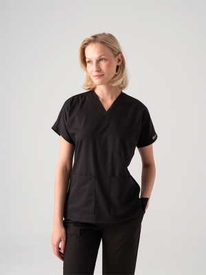 Black Dr. Greys Doctor Nurse Medical Scrubs Set Best Lycra Fabric