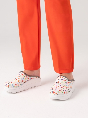 Polka-dot Women's Doctor Nurse Medical Fit Vivacolor Clogs