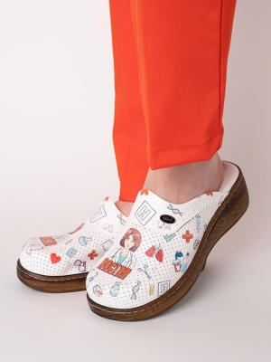 Doctor Embroidered Women's Doctor Nurse Medical VivaColor Professional Embroidered Clogs