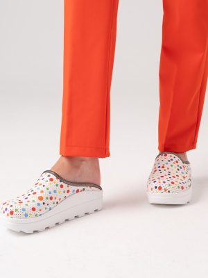 Polka-dot Women's Doctor Nurse Medical Fit Vivacolor Clogs