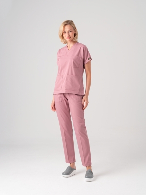 Gri Kadın Doktor Hemşire Medikal Gold Fit Hakiki Deri Sabo Terlik