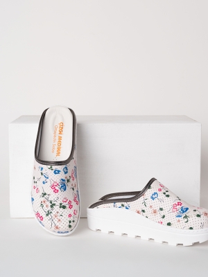 Blumig Damen Doktor Hebamie Medikal Fit Vivacolor Medizinische Clogs